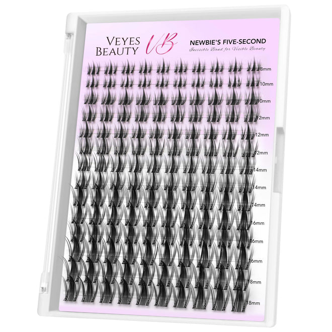 VEYESBEAUTY Lash Clusters Eyelashes Cluster Lashes Extensions Newbie's Five-Second Layered Eyelash Clusters False Eyelashes Wispy Mixed Length Fluffy(Manga, 8-16mm) 🍁 All In One Marketplace Canada