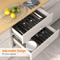 Lifewit Extra Large Cutlery Organizer, Expandable Silverware Drawer Organizer for Kitchen, Adjustable Cutlery Tray Drawer Organizer for Spoon Forks Knives, Cutlery Crocks, 13-22 x 15", Black 🍁 All In One Marketplace Canada
