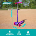 Gotrax KS1 Kids Kick Scooter, LED Lighted Wheels and 3 Adjustable Height Handlebars, Lean-to-Steer & Widen Anti-Slip Deck, 3 Wheel Scooter for Boys & Girls Ages 3+ and up to 100 Lbs (Purple) 🍁 All In One Marketplace Canada
