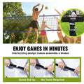 VEVOR Outdoor Portable Volleyball Net System, Adjustable Height Steel Poles, Professional Volleyball Set with PVC Volleyball, Pump, Carrying Bag, Heavy Duty Volleyball Net for Backyard, Beach, Lawn 🍁 All In One Marketplace Canada