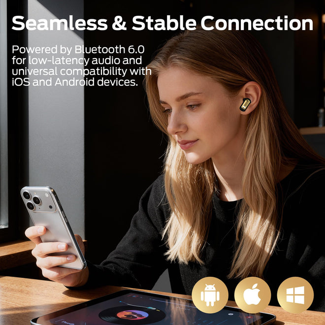 Monster N-Lite 217 Wireless Earbuds, Immersive Stereo Sound, Bluetooth 6.0 in-Ear Headphones, Built-in Smart Noise Cancelling Mic for Clear Calls, Comfortable Fit, 32H Playtime, IPX6 Waterproof, Black 🍁 All In One Marketplace Canada