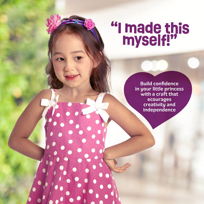 Headband Making Kit for Girls - Make Your Own Fashion Headbands for Kids - DIY Hair Accessories Set - Arts & Crafts Gift for Ages 5-12 Year Old Girl - Little Children's Art & Craft Gifts 🍁 All In One Marketplace Canada