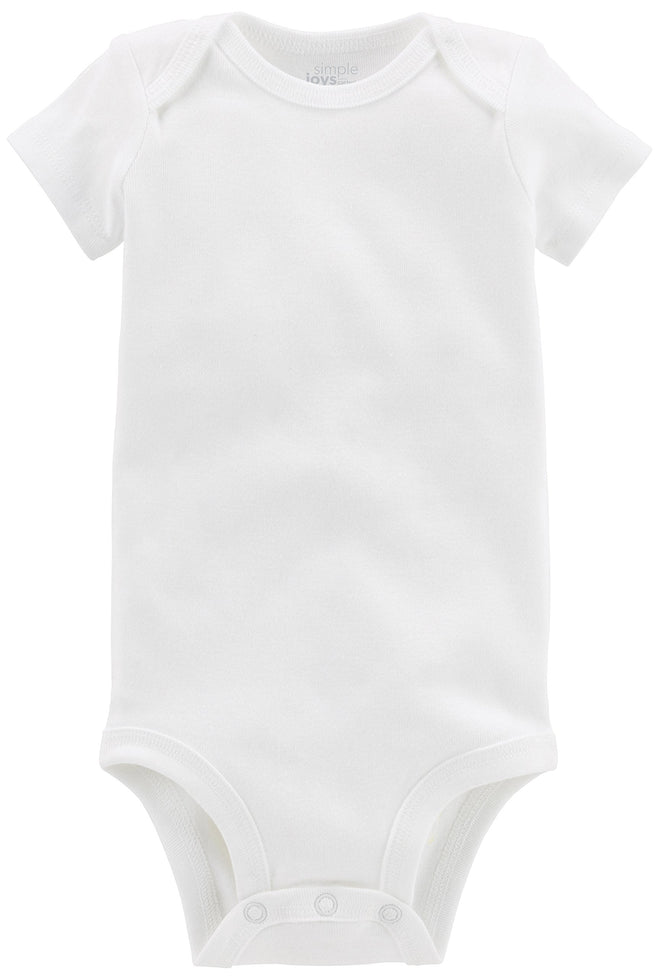 Simple Joys by Carter's Baby 8-Pack Short-Sleeve Bodysuit, White, 6-9 Months 🍁 All In One Marketplace Canada