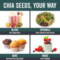 Viva Naturals Organic Chia Seeds, 2 lb – Plant-Based Omega-3s & 6s and Vegan Protein, Non-GMO, Black Chia Seeds Organic, Graine de Chia – Perfect for Smoothies, Salads, and Chia Seed Pudding 🍁 All In One Marketplace Canada