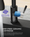 FORIOUS Black Kitchen Faucets with Pull Down Sprayer, Kitchen Sink Faucet with Pull Out Sprayer, Fingerprint Resistant, Single Hole Deck Mount, Single Handle Copper Kitchen Faucet, Matte Black 🍁 All In One Marketplace Canada