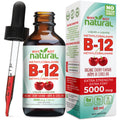 Organic Vitamin B12 Liquid - Sublingual Extra Strength 60 x 5000 mcg Drops, Methylcobalamin, Natural Cherry Flavor, Vegan, Maximize Absorption and Energy 🍁 All In One Marketplace Canada
