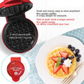 Starfrit Electric Mini Waffle Maker - 4" Non-Stick Cooking Surface - Easy to Use & Clean - Red - 350W 🍁 All In One Marketplace Canada