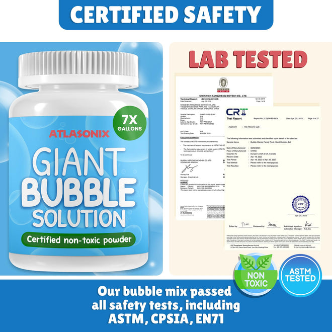Bubbles for Kids - Giant Bubble Solution, Bubble Wands, Bubbles Powder Mix Makes 896 OZ (7 Gallons) - The Original Mix Kid Safe and Long Lasting Outdoor Toys Fun 🍁 All In One Marketplace Canada