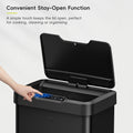 EKO Mirage-T 50 Liter / 13.2 Gallon Touchless Rectangular Motion Sensor Trash Can, Brushed Stainless Steel Finish 🍁 All In One Marketplace Canada