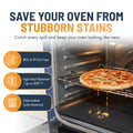 Oven Liners for Bottom of Oven - 3 Pack Large Heavy Duty Mats, 16.25”x23” Non-Stick Reusable Liner for Electric, Gas, Toasters, Grills - BPA & PFOA Free Kitchen Accessory to Keep It Clean (Black) 🍁 All In One Marketplace Canada