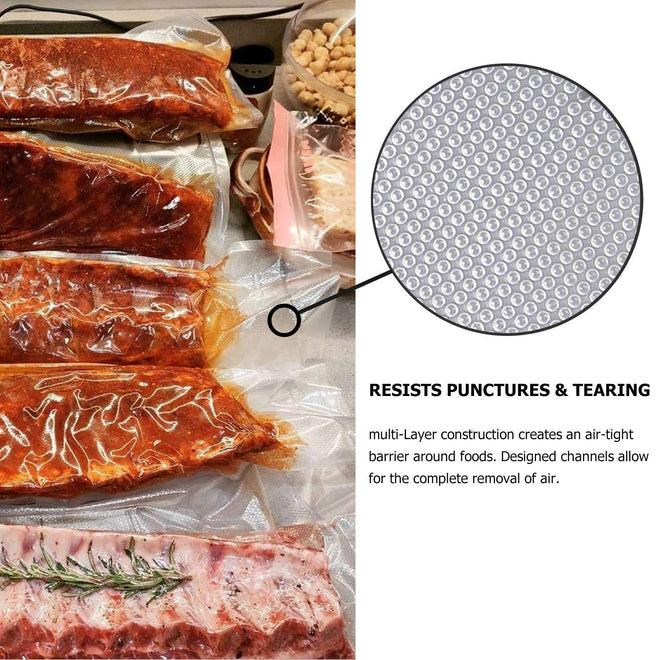 11’’ x 150’ Vacuum Sealer Roll Keeper with Cutter, Vacuum Sealer Bags for Food, Food Saver Bags Rolls, BPA Free, Commercial Grade, Great for Storage, Meal prep and Sous Vide 🍁 All In One Marketplace Canada
