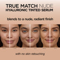 L’Oréal Paris True Match Nude Hyaluronic Foundation, Tinted Face Serum Foundation with Hyaluronic Acid for Lightweight Coverage and Instant Hydration, Radiant Finish - Light, 30 mL 🍁 All In One Marketplace Canada