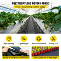 VEVOR 6FTx300FT Premium Weed Barrier Fabric Heavy Duty 2.4OZ, Woven Weed Control Fabric, High Permeability Good for Flower Bed, Geotextile Fabric for Underlayment, Polyethylene Ground Cover 🍁 All In One Marketplace Canada