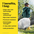 Glad Tall Kitchen Drawstring Trash Bags - OdorShield 13 Gallon Grey Trash Bag, Febreze Fresh Clean - 80 Count 🍁 All In One Marketplace Canada
