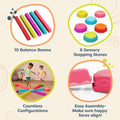 B. toys Balance Beam Set, 10 Beams & 6 Sensory Stepping Stones, Rainbow 🍁 All In One Marketplace Canada