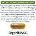 6X Strength Tongkat Ali 600 MG PER SINGLE CAPSULE 60,000 MG Equivalent 100:1 Extract Ratio Highest Potency, OrganiMAXX Longjack Eurycoma Longifolia Non-GMO Premium Tongkat Ali Supplement For Men. 🍁 All In One Marketplace Canada