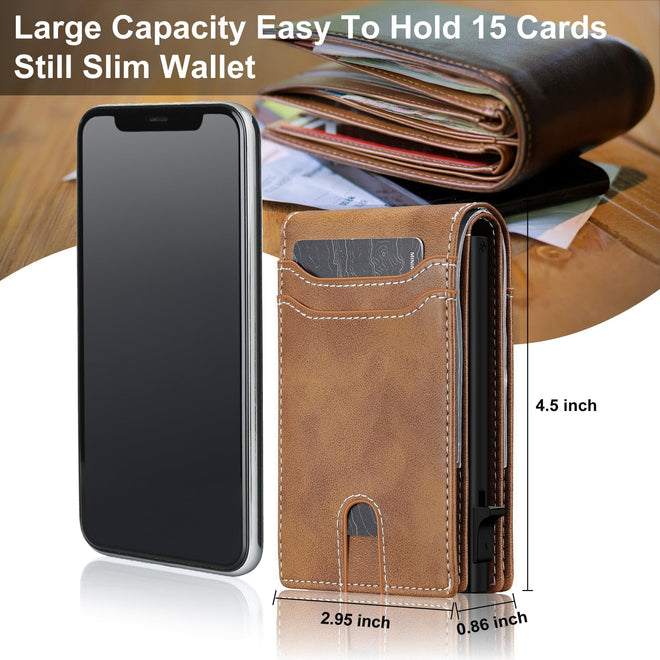 furid RFID Wallet for Men Minimalist: Slim Pop Up Wallet with ID Window - Smart Card Holder for Men - Gift for Father Husband on Father’s Day Birthday Anniversary 🍁 All In One Marketplace Canada