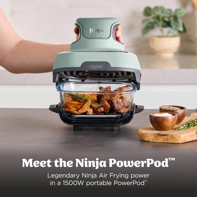 Ninja Crispi Portable Glass Air Fryer Cooking System – 4-Qt & 6-Cup CleanCrisp Containers, Nontoxic, Leak-Proof, Dishwasher Safe – Air Fry, Bake, Max Crisp, Recrisp FN101CGN (Canadian Version) 🍁 All In One Marketplace Canada