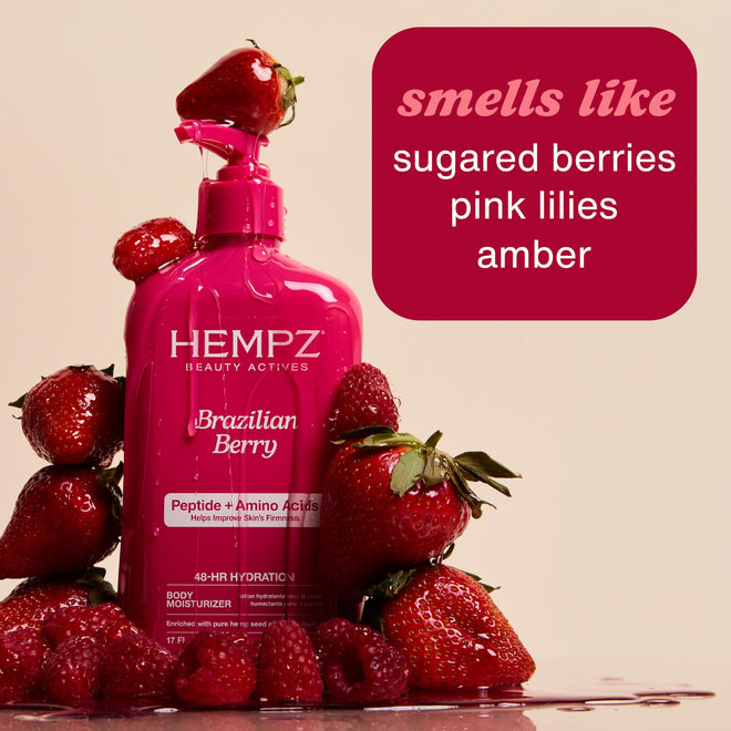 Hempz Brazilian Berry Beauty Actives Lotion, Hydrating Moisturizer for Body, Hands and Feet 17 oz. 🍁 All In One Marketplace Canada