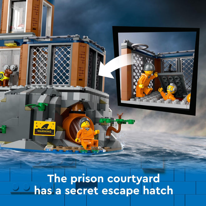 LEGO City Police Prison Island Toy Building Set, Birthday Gift for Boys and Girls Ages 7 Plus, Imaginative Play, Helicopter Toy, Boat Toy and Dinghy, 7 Minifigures with Dog and Shark Toy, 60419 🍁 All In One Marketplace Canada