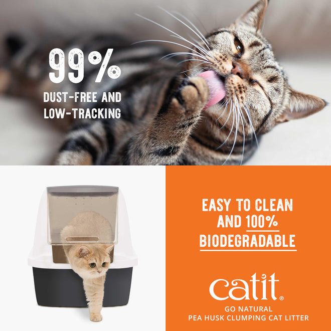 Catit Go Natural Pea Husk Clumping Cat Litter, Tofu, Lavender, 14 L, Dust Free & Lightweight Cat Litter, Easy to Scoop, Litiere Pour Chat 🍁 All In One Marketplace Canada