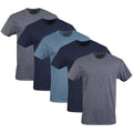 Gildan Men's Crew T-Shirts, Multipack, Style G1100, Navy/Heather Navy/Indigo Blue (5-Pack), Medium 🍁 All In One Marketplace Canada
