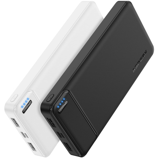 AsperX 2-Pack 15000mAh Portable Charger Power Bank 3A Fast Charging, USB C Output Portable Battery Bank External Battery Pack for iPhone 17/16/15/14/13, Galaxy, Google LG,Tablets and Heated Vest 🍁 All In One Marketplace Canada