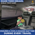 EcoNour Baby Car Window Shades for Side Windows (Pack of 2) | Sun Shade for Car Heat and UV Protection | Mosquito Net Baby Car Sun Shade | Rear Side Window Sunshade for Car (Large 38"x21") 🍁 All In One Marketplace Canada