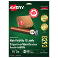 Avery High Visibility Labels with Surefeed Technology, Print to The Edge 1.5" Dia. White Round Permanent Labels, for Laser/Inkjet Printers, 400 Labels, (8293), Made in Canada 🍁 All In One Marketplace Canada