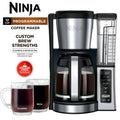 Ninja 12-Cup Programmable Coffee Maker with Glass Carafe – Classic & Rich Brew Styles, Delay Brew & Removable 60oz Water Reservoir, Black/Stainless Steel, CE250C (Canadian Version) 🍁 All In One Marketplace Canada
