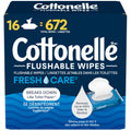Flushable Wet Wipes, Cottonelle FreshCare, Biodegradable & Septic Safe, 16 Flip-Top Packs of 42 (672 Wipes) 🍁 All In One Marketplace Canada