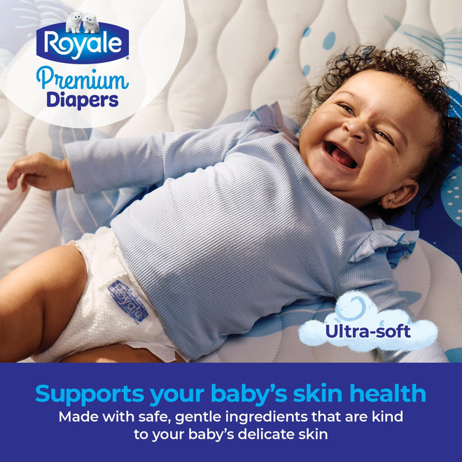 Royale Premium Diapers, Size 1 (8-14 lb), 96 Count, Disposable Baby Diapers 🍁 All In One Marketplace Canada