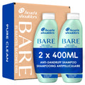 Head & Shoulders Anti-Dandruff Shampoo, Bare Pure Clean, 1% Pyrithione Zinc, Oily Scalp Relief, Free of Sulfates, Silicones, Dyes, Dermatologically Accredited by Skin Health Alliance (2x 400mL) 🍁 All In One Marketplace Canada