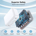 USB Charging Station for Multiple Devices, 60W 6-Port USB C Charger Fast Charging Block Hub, Multi USB Charger Station Power Strip Adapter for iPhone 17 16 15 14 13 12 Pro Max Tablets Smartphones 🍁 All In One Marketplace Canada