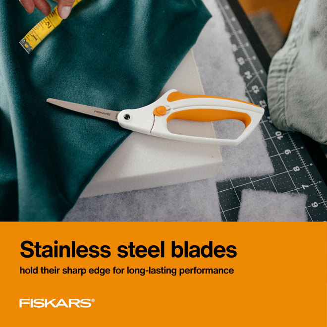Fiskars Easy Action Fabric Scissors, Stainless Steel Blades for Precision Cuts, Spring-Assited Bent Handle 🍁 All In One Marketplace Canada