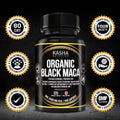 Organic Black Maca for Men & Women DHE 3000mg (Industry Strongest) with 5mg Bioperine per Capsule - Organic Gelatinized Maca for all Genders | 750 mg 4:1 Extract Maca Root / Maca Powder | Proudly Canadian | 4 Month Supply, Non-GMO, Vegan, Gluten Free, Soy
