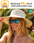 FURTALK Sun Hat for Women Men UV Protection Safari Hat Womens Summer Wide Brim Packable UPF50 Hiking Fishing Cowboy Style hat Beige 🍁 All In One Marketplace Canada