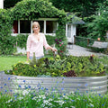 Land Guard Galvanized Raised Garden Bed Kit, Galvanized Planter Raised Garden Boxes Outdoor, Oval Large Metal Raised Garden Beds for Vegetables…… 🍁 All In One Marketplace Canada