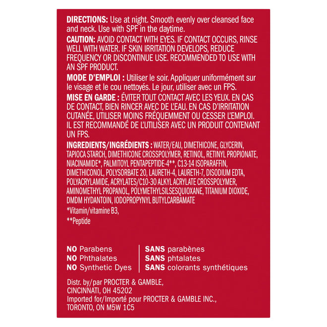 Olay Retinol 24 Face Moisturizer, Anti-Aging Night Cream for Women, Fragrance-Free, Non Greasy - Anti-Wrinkle, Smooth Fine Lines, Tightening, Hydrating Skin Care - Peptides, Glycerin, 50 mL 🍁 All In One Marketplace Canada