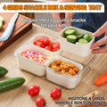 KIGITIONE Divided Snackle Box, 8 Compartments Portable Serving Tray with Lid and Handle, Clear Snack Platter Organizer for Fruits, Snacks, Nuts, Candy, Ideal for Party, Travel & Picnics 🍁 All In One Marketplace Canada