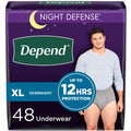 Depend Night Defense Adult Incontinence Underwear for Men, Disposable, Overnight, Extra-Large, Grey, 48 Count 🍁 All In One Marketplace Canada