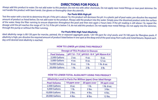 Robelle 6-Pounds Premium pH Down for Pools, Concentrated Sodium Bisulfate, Made in USA 🍁 All In One Marketplace Canada