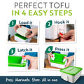 Tofuture Tofu Press | Patented Self-Contained | Vegan, Fits 8-16 oz Block 🍁 All In One Marketplace Canada