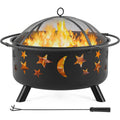 Yaheetech 30in Fire Pits with Poker & Spark Screen Deep Large Fire Bowl 🍁 All In One Marketplace Canada