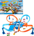 Hot Wheels Track Set with 1:64 Scale Toy Car, 4 Intersections for Crashing, Powered by a Motorized Booster, Criss-Cross Crash Track 🍁 All In One Marketplace Canada