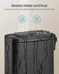 SONGMICS Bathroom Trash Can, Small Trash Bin with Lid, Slim for Small Spaces, Stainless Steel Garbage Can, Soft Close, 1.3 Gallon (5 L) Black ULTB560B05 🍁 All In One Marketplace Canada