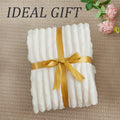 BEDELITE Fuzzy Throw Blankets Room Decor - Soft Cozy Fluffy Fleece Plush Warm Blanket, Cream White for Couch Sofa Bed, Bedroom Living Room Decor, Couverture, Gifts for Women Men Friends, 50"x60" 🍁 All In One Marketplace Canada