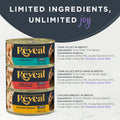 Reveal Natural Wet Cat Food in Broth, Limited Ingredient Grain Free Canned Cat Food, Protein with No Artificial Additives, Fish & Chicken Variety in Broth (12 x 2.47 oz Cans) 🍁 All In One Marketplace Canada
