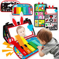 Inbeby Tummy Time Mirror Toy & Play Activity Cinrkle Mat, Black and White High Contrast Baby Newbron Toys 0 3 6 Months Brain Development, Snesory Texture Piano Infant Toys 0 3 6 Months with Squeaker 🍁 All In One Marketplace Canada