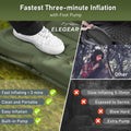 Double Camping Sleeping Pad 5.5", Elegear CumbreX™Self Inflating Air Sleeping Mats with Pillow Built-in Foot Pump, Inflatable Camping Mattress Compact for Tent,Cot Backpacking,Hiking,Camp,Travel,Green 🍁 All In One Marketplace Canada